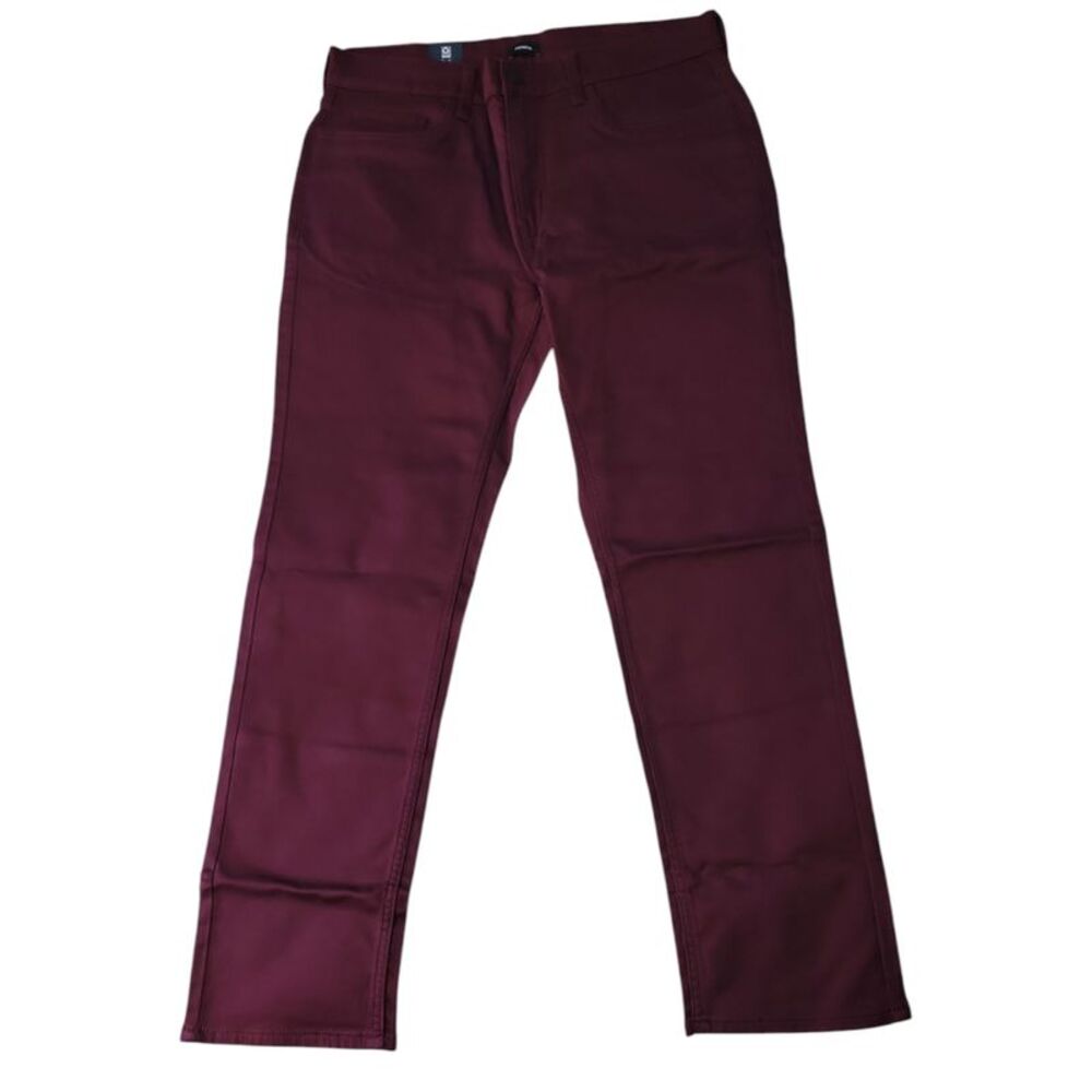 Winetasting - Express Men's Slim Fit Soft Cotton Zip/Button Closure 5 Pocket Pan